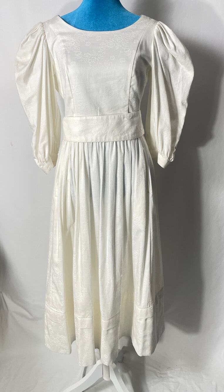 Laura Ashley Vintage 80's Brocade Midi Dress - Great Britain - Women's Sz 10